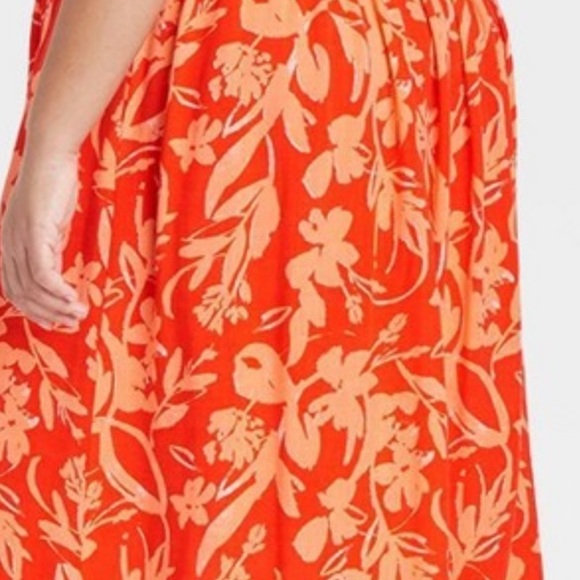 Ruffle Short Sleeve Side Slit Dress - Ava & Viv Size 1X - Picture 4 of 7